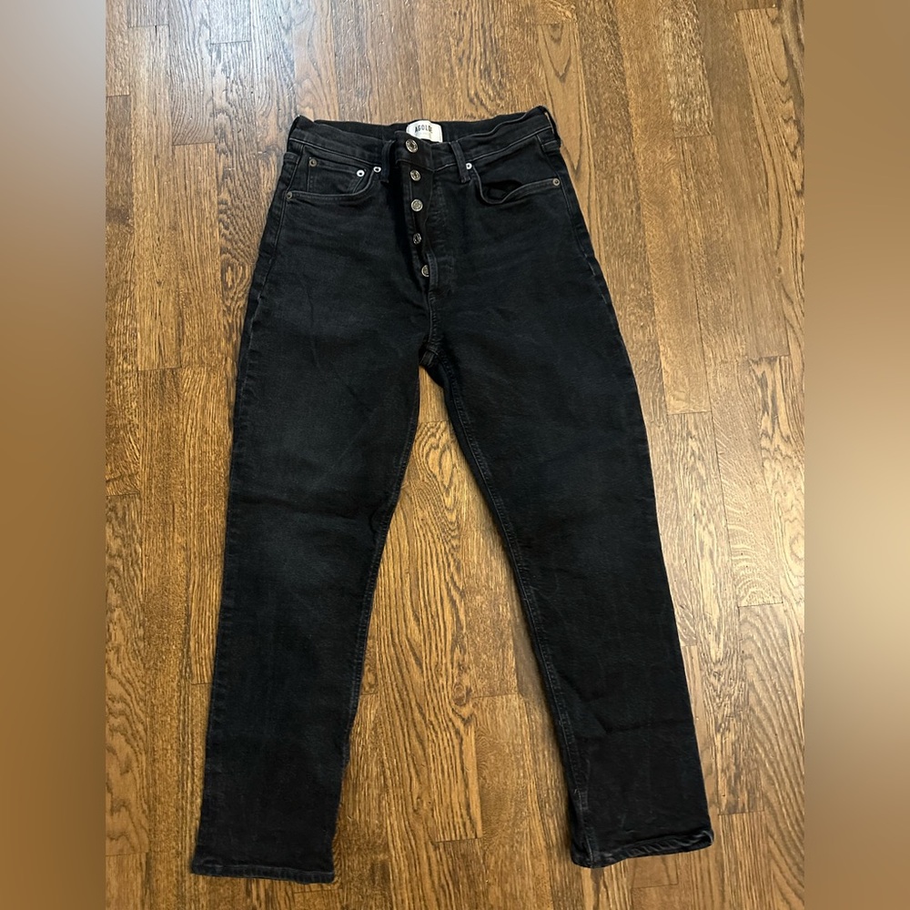 AGOLDE Black Straight Leg Jeans | Women’s Size 28